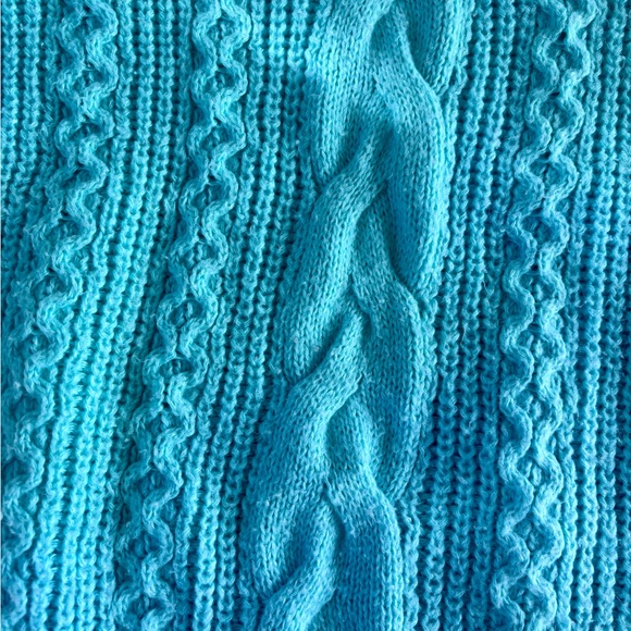 Cat & Jack Blue Cable Knit Sweater - Picture 2 of 4
